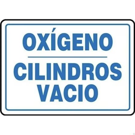 Accuform SAFETY SIGN OXYGEN  EMPTY CYLINDERS SHMCPG572VA